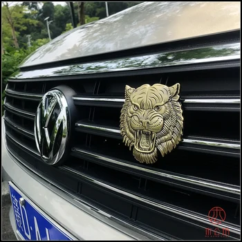 3D Metalo Tigras Automobilio Emblema Lipduką 