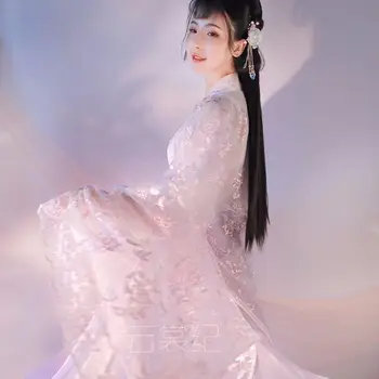 3PCS Nustatyti Moterų Kinų Tradicinės Liaudies Drabužius Klasikinio Šokio Kostiumai Ming Dinastijos Hanfu Suknelė Šokio Spektaklis Apranga