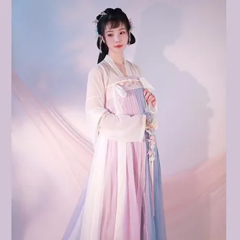 3PCS Nustatyti Moterų Kinų Tradicinės Liaudies Drabužius Klasikinio Šokio Kostiumai Ming Dinastijos Hanfu Suknelė Šokio Spektaklis Apranga