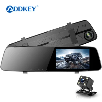 4.3 colių 1080P automobilio galinio vaizdo veidrodis Automobilių Dvr full HD 1080p automobilio važiavimo vaizdo įrašymo kamera automobilio apverstas vaizdas dvigubas objektyvas brūkšnys cam