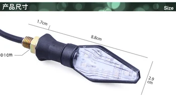 4 x Aukštos kokybės dviejų spalvų LED Posūkio Rodikliai Winker Žibintai Flasher lempos Universalus 12V Motociklo Lengva įdiegti
