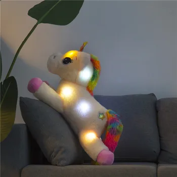 40cm LED Pliušinis Šviesą Žaislai Vienaragis Iškamšos, Pliušiniai Žaislai Mielas Ponis Arklių Žaislas Minkšta Lėlė, Vaikams, Žaislai, Kalėdų, Gimtadienio Dovanos
