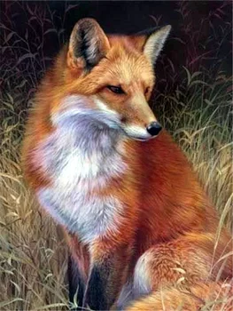 40x50cm pasidaryk pats rėmas beauiful fox aliejaus tapybos numerių komplektai Akrilo Dažų Numeriai Ant Drobės Handpainted gyvūnų Tapyba