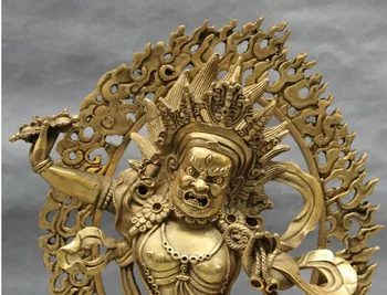 44cm/32cm Tibeto Žalvaris Raižyti Budizmas Joss Nustatyti, Vajra Dorje Vajrapani Budos Statula