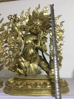 44cm/32cm Tibeto Žalvaris Raižyti Budizmas Joss Nustatyti, Vajra Dorje Vajrapani Budos Statula
