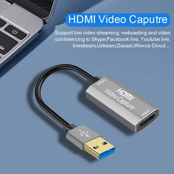 4K HDMI Video Grabber Box USB 3.0 Filmavimo Kortelės 1080P 60fps 