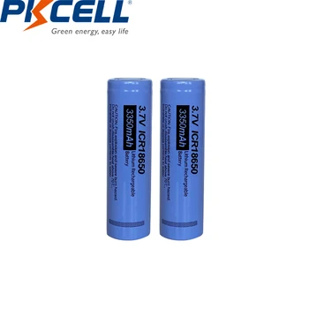 4PC PKCELL 18650 baterija 3350mah 3.7 v ICR18650 Ličio Baterija Li-ion daugkartinio Įkrovimo baterija Žibintuvėlio baterijos
