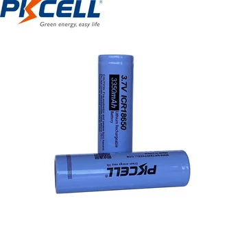4PC PKCELL 18650 baterija 3350mah 3.7 v ICR18650 Ličio Baterija Li-ion daugkartinio Įkrovimo baterija Žibintuvėlio baterijos