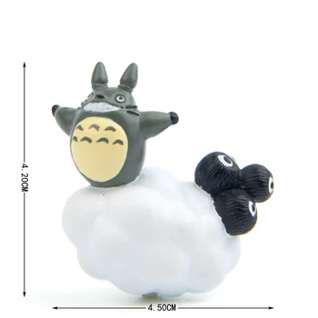 4pcs/daug Mano Kaimynas Totoro Kiki Kiki ' s Delivery PVC Katė Veiksmų Skaičius, Lėlės Keistokas Debesys Dervos Plastikiniai Modelis