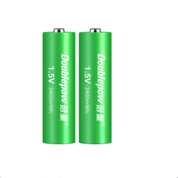 4pcs/daug Naujų didelės talpos, 1,5 v 3400mWh AA įkraunamos baterijos įkraunama ličio baterija AA AAA smart įkroviklis