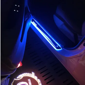 4pcs/ Už pažymėti, Durų Dinaminis LED Lempos, Palangės Nusitrinti Plokštė Sveiki Pedalą Automobilio Stilius Šmėžavimas durų slenksčių apšvietimas ispudingai