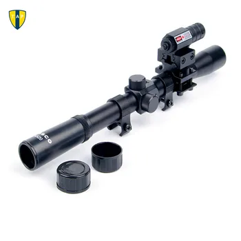 4x20 Oro Pistoletas, Šautuvas, Optika taikymo Sritis Caza Taktinis Riflescope +20mm Geležinkelių Stovai +Red Dot Lazerinis taikiklis Už Medžioklės Airsoft Prekes