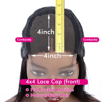 4x4Kinky Garbanotas Perukas Brazilijos Nėriniai Priekiniai Žmogaus Plaukų Perukai už juodaodžių Moterų Garbanotas Žmogaus Plaukų Perukas Remy Plaukų Preplucked su Kūdikio Plaukų