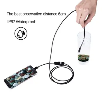 5.5 mm Objektyvas Endoskopą HD USB Gyvatė Endoskopą Vandeniui Vamzdžių Tikrinimo Kamera Borescope, Skirta 