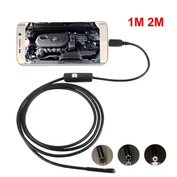 5.5 mm Objektyvas Endoskopą HD USB Gyvatė Endoskopą Vandeniui Vamzdžių Tikrinimo Kamera Borescope, Skirta 