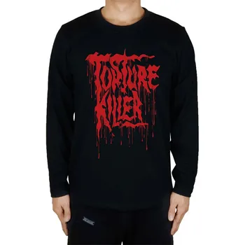 5 dizaino Punk Stiliaus Torture Killer Roko vyrų, moterų ilgas rankovėmis marškinėliai punk mirties Melodingas heavy metal, Gothic siaubinga Kaukolė Tee
