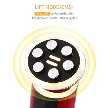 5 in 1 RF EMS LED Fotonų Terapija Veido Grožio Mašina, Mikro Srovė Veido Kėlimo Įrenginys, Odos Atjauninimas Valiklis Anti Acne