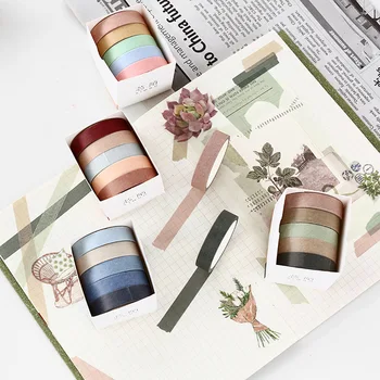 5 paprasti washi tape box pakuotės ranka knyga sąsiuvinis dekoravimo lipdukai