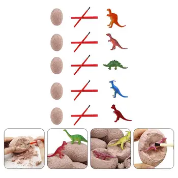 5 Rinkiniai Dinozaurų Kiaušinių Kasimo Rinkinys Vaikams Šalies Ikimokyklinio Ugdymo Žaislai