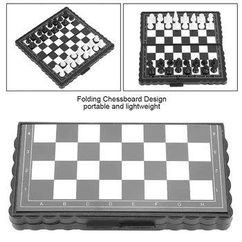 5 x 5 Colių Šachmatų Nešiojamų Plastiko Lyginimo Lentą Su Magnetinėmis Šachmatų Žaidimas Mini Šachmatų Rinkinį Galvosūkis Šalies Šeimos Įvykį