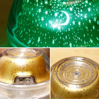 500ml USB Kristalų LED Nakties Šviesos Projekcija Drėkintuvas aromatinės Lempos USB Aromaterapinis Oro Gaiviklis, Rūkas Maker Vaikams Mergaitėms Dovanų
