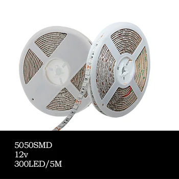 5050 SMD 5M LED Grow Lempa viso Spektro LED Šviesos Juostelės IP33 IP65 DC12V 300 Led Augimo Lempos Phytolamp efektą Sukeliančių Augalų Kambarys