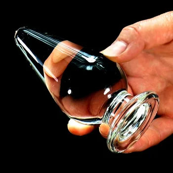 50mm skersmens skaidraus stiklo analinis kaištis išangę dilator masturbator stimuliatorius buttplug užpakalis kištukai sekso žaislai moteris