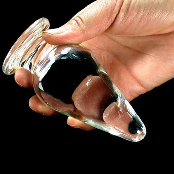 50mm skersmens skaidraus stiklo analinis kaištis išangę dilator masturbator stimuliatorius buttplug užpakalis kištukai sekso žaislai moteris