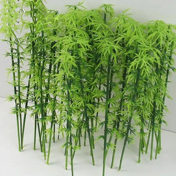 50Pcs 12cm Plastikinių Miniatiūrų Modelis Medžio Kraštovaizdžio Bambuko Medžio, Smėlio Stalo Modelis Dekoro Ho Masto Modelis Medžiai