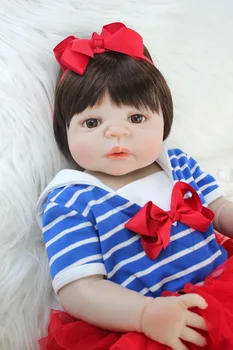 55cm Full Silikono Reborn Baby Doll Žaislas Vinilo Naujagimių Princesė Kūdikiams Mergina Bonecas Bebe Gyvas Maudytis Žaislas, Vaikas Puikus Gimtadienio Dovana