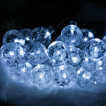 5m 30 Led Kamuolys saulės styginių šviesos sodas Led žiburiai kalėdų vestuvių dekoro girliandą vandens lauko saulės energija varomas lempos