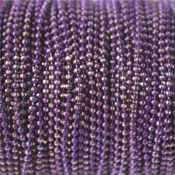 5Meters Violetinė Mirguliavimas Kamuolys Grandinę Ant Žalvario,1,5 mm Apyrankės Karoliai, Auskarai Beaad Grandinės,Anti-Apjuodinti, Aukščiausios Kokybės Y16