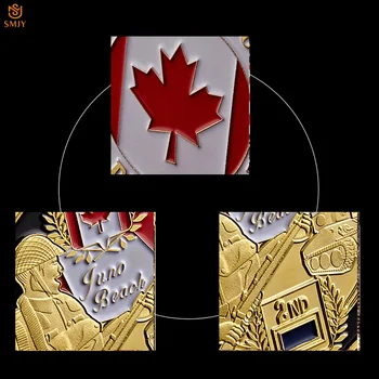 5vnt Kokybės Auksu WW II Normandijoje 3 Kanados Pėstininkų Divizijos Karys Karinė grėsmė Metalo Monetų Kolekcionieriams