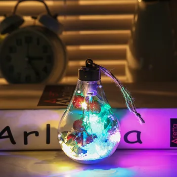 5vnt Kūrybos Kalėdų Skaidrus LED String Light Bulb Namuose Kabo Dekoratyvinis Sniego Kamuolys Lempos