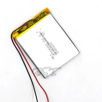 5vnt Ličio Polimerų Baterija 605060 3.7 V 2500mah Įkrovimo Liion Cell Li-Po DVD TRINKELĖMIS PDA MP5 GPS Skaitmeninių Produktų Navigatorius