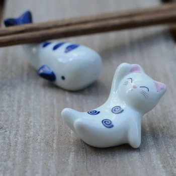 5vnt Pasisekė Žuvų Lazdelės Laikiklis Japonų Keramikos Lazdelės Priežiūros Keramikos Japonija Pasisekė Paukščiui Home Hotel Lazdelės Stovėti Mielas