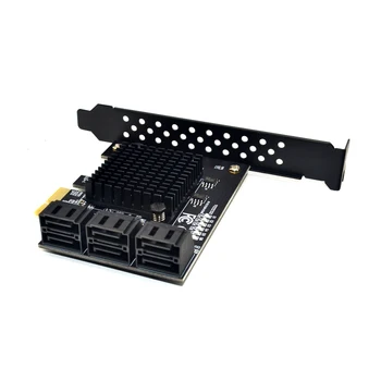 6/4 Port SATA III PCIe Card, PCIe SATA III Valdytojas Kortelė 6GB/s Vidinis Adapteris Keitiklis PCI SATA 3.0 Išplėtimo Plokštę Stove