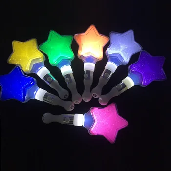 6pcs/daug Kūrybos Mirksi Stick Pentagram Žėrintis Lazdelės, LED Apšvietimas, Vaikų Žaislai, Gimtadienio Koncertą klubas Švyti Šalies Prekių