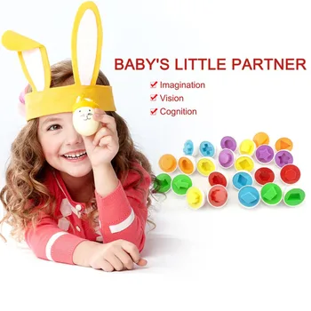 6Pcs/Set Kūdikių Atitikimo Kiaušiniai Švietimo Žaislai Vaikams, Spalva, Forma Atpažinti Bamblys Protingas Ankstyvo Mokymosi Dėlionė