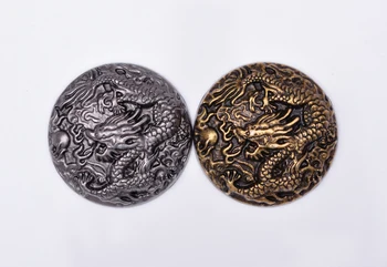 6x 35mm DIDELIS Sunkiųjų Tvirtas Antikvariniai Sidabro Dragon Amuletas Vakarų Concho Mygtukai, Skirti 