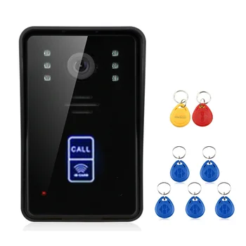 7 Colių Jutiklinis skydelis, LCD ekranas Vaizdo duris Telefono Smart Home domofonas sistema RFID Kortelę Durų atrakinimo vandeniui Garso doorbell