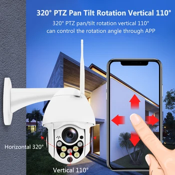 720P 1080P PTZ Pan Tilt 4X Skaitmeninis Priartinimas Lauko Speed Dome Saugumo Kameros Wireless Wifi IP Tinklo Kameros Stebėjimo kamerų