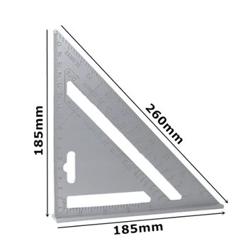 7inch Trikampis Valdovas Aliuminio Lydinio Kampas Matlankis Greitis Metrinių Aikštėje Matavimo Liniuotė Pastato Kadravimo Priemonės Gabaritus