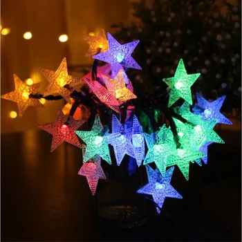 7M 50LED Pasakų Žvaigždės Saulės LED String Šviesos Lauko Vandeniui IP65 Dekoruoti Girliandą Kalėdų Vakarėlį Vestuvių Kambarys, Sodas Šviesos