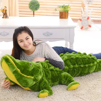 80/100cm iškamša Realiame Gyvenime Aligatorius Pliušinis Žaislas Modeliavimas Krokodilas Lėlės Kawaii Ceative Pagalvę Vaikams Kalėdų Dovanos