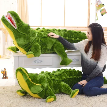 80/100cm iškamša Realiame Gyvenime Aligatorius Pliušinis Žaislas Modeliavimas Krokodilas Lėlės Kawaii Ceative Pagalvę Vaikams Kalėdų Dovanos