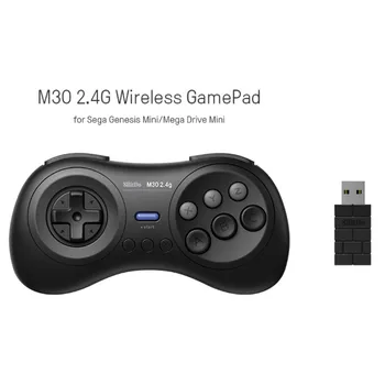 8Bitdo M30 MD mini Kreiptuką 2.4 G Bevielio ryšio Valdiklis, Mini Nešiojamieji Įkraunamieji Gamepad Konsolės Manipuliatorių Aksesuaras SEGA Mega