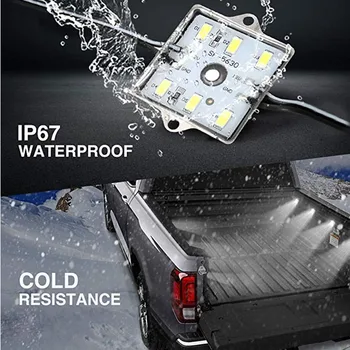 8X 12V led žibintuvėlis Baltas LED Universalus Sunkvežimių Lova/Galinis Langelis Apšvietimo Šviesos Jutiklis 48LED už 