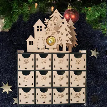 9 Stiliaus dvipusis Kalėdų Atgalinės atskaitos Advento Kalendorius Šokolado Dėžutė Kabineto Kūrybos Niekučių Kalėdų Dovana Nr. Žibintai