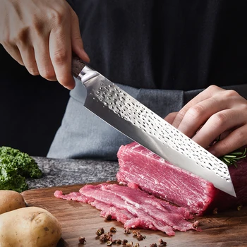 9inch Profesinės Japonijos Kiritsuke Chef Peilis Kaltiniai Mėsos Kapojimo Cleaver Žuvų Sashimi Virtuvinis Peilis Nerūdijančio Plieno
